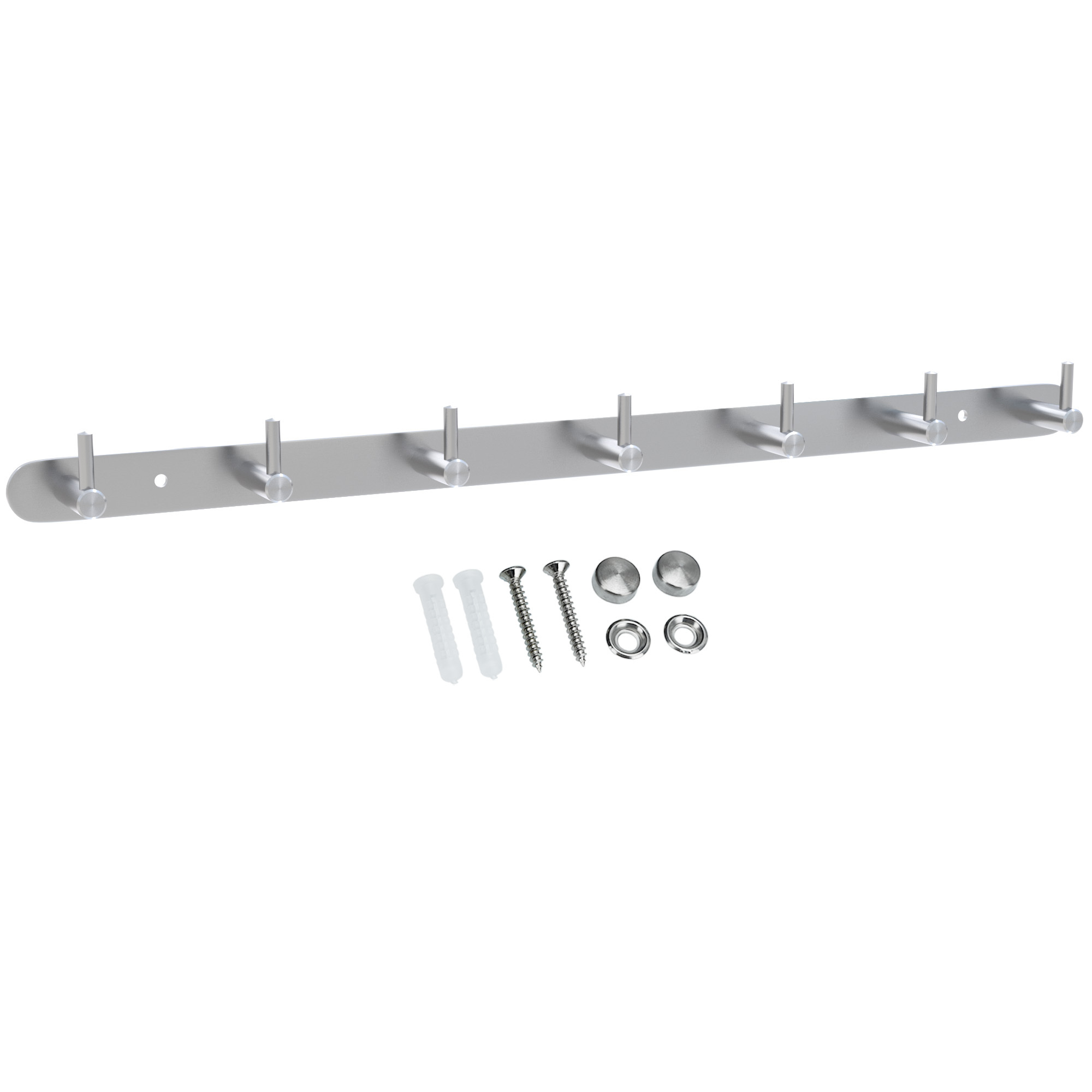 Image of Stainless Steel Wardrobe Strip With Clothes Hooks, Wardrobe Hook Strip In 5 Different Designs