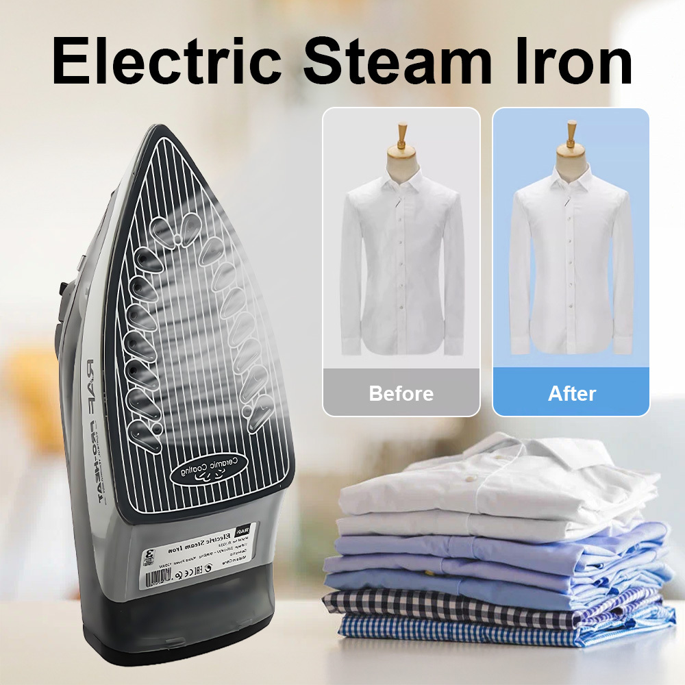 Image of Professional Steam Iron, 1200w With 6 Levels Of Temperature Control, 3d Glide Ceramic Soleplate & Auto-off For Safe, Smooth Ironing, Fill
