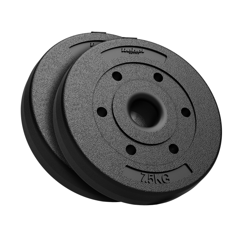 TEMU Weightlifting Set 2x7.5kg Hole 51mm For Barbell