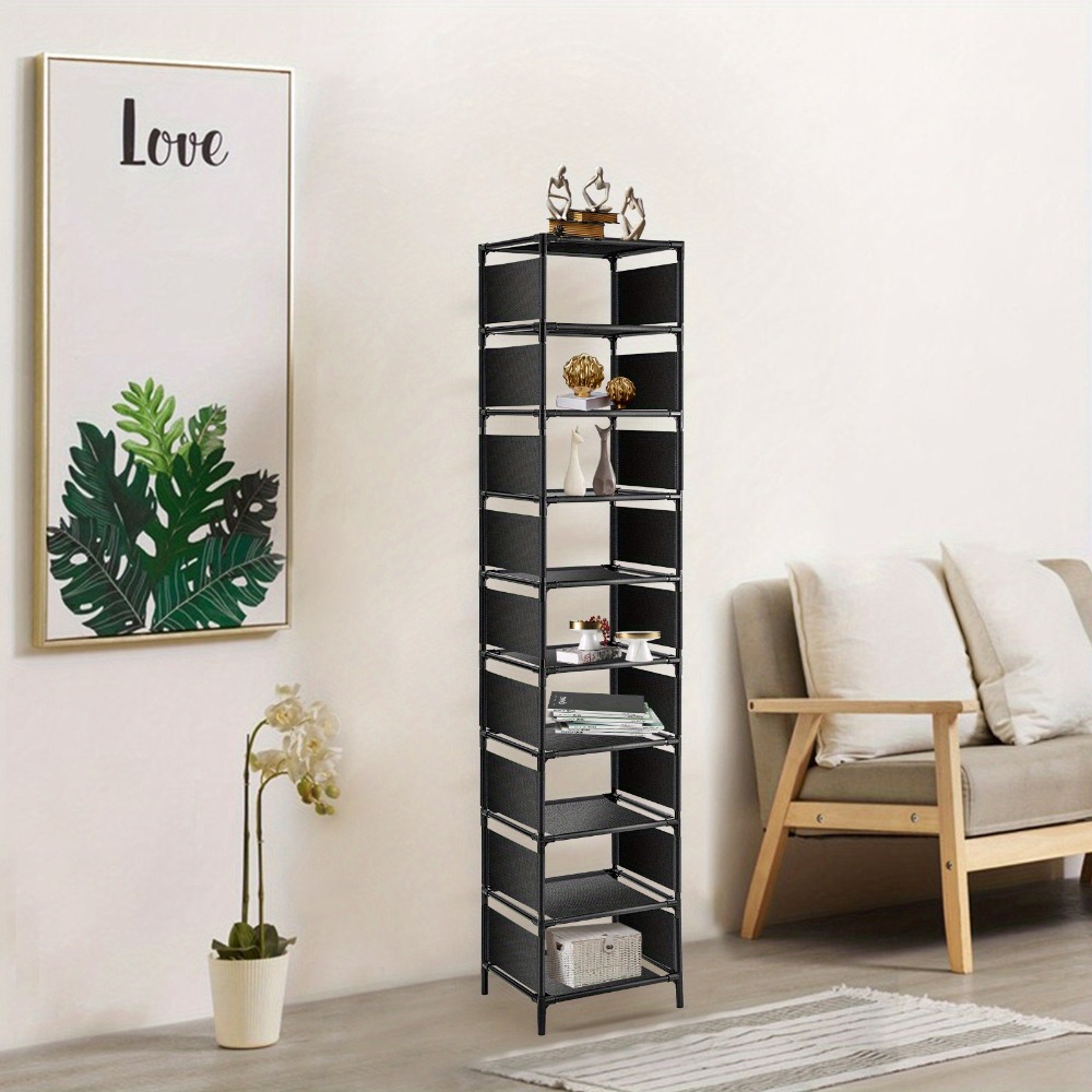 TEMU 10 Tier Shoe Rack Metal Narrow Shoe Rack For 10 Pairs Tall Shoe Rack Space Saving Shoe Organizer For Living Room Entryway Hallway And