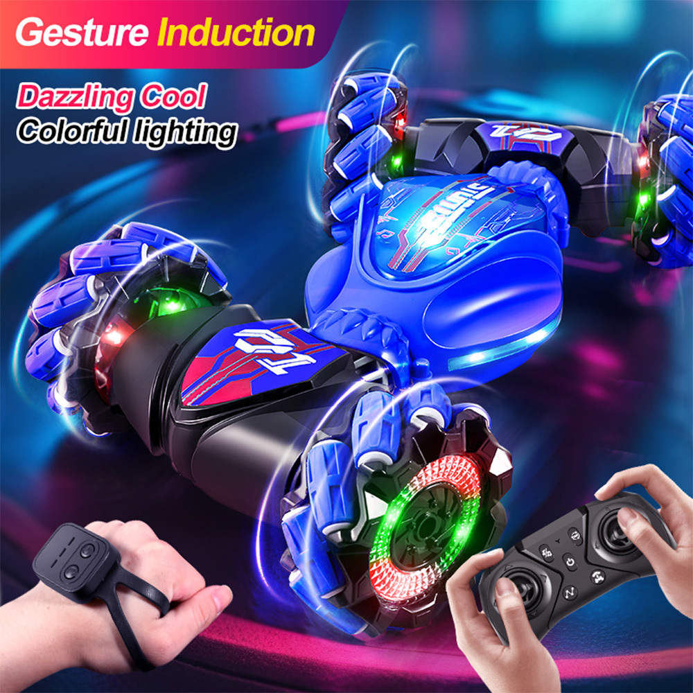 1:16 Remote Controlled Car With Hand Control Remote Controlled Car 2.4ghz 4wd 360 Rotation Crawler Offroad Rc Drift Boy Girl Gift Blue
