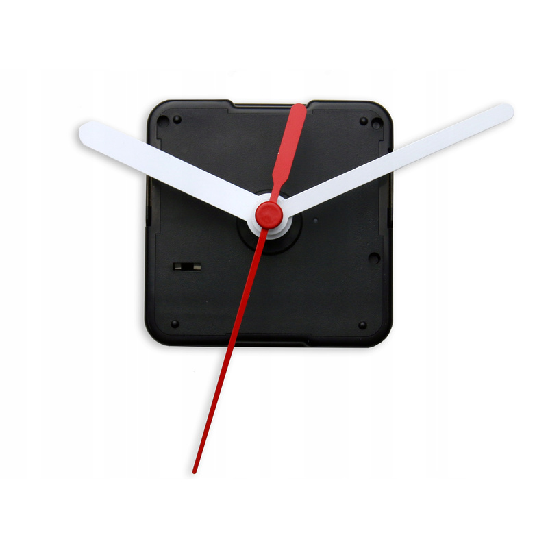 Image of Quiet Quartz Clock Mechanism + White Hands 45/55 55 Mm And Red Second Hand – Diy Kit For And Renovating Wall Clocks, Smooth Operation And Precise Timekeeping