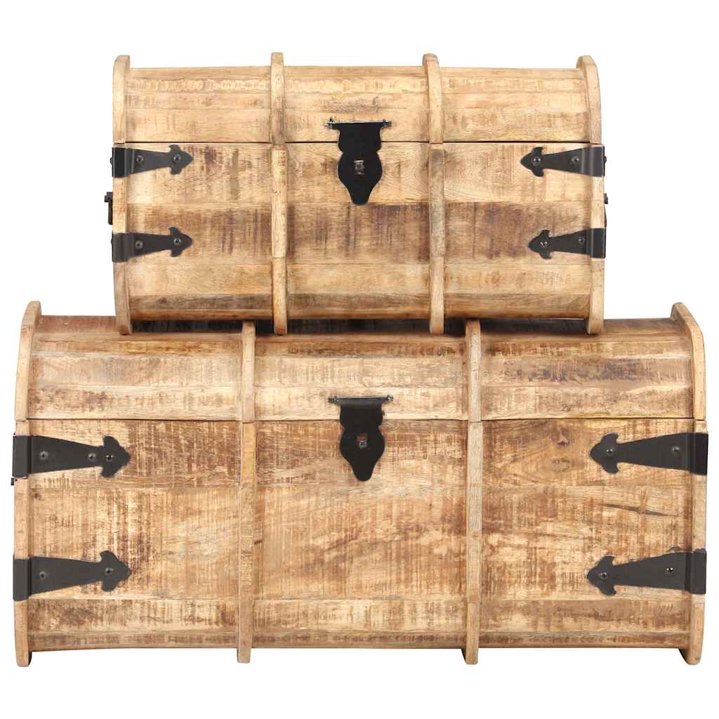 Image of Bauli 2-piece Set In Solid Mango Wood