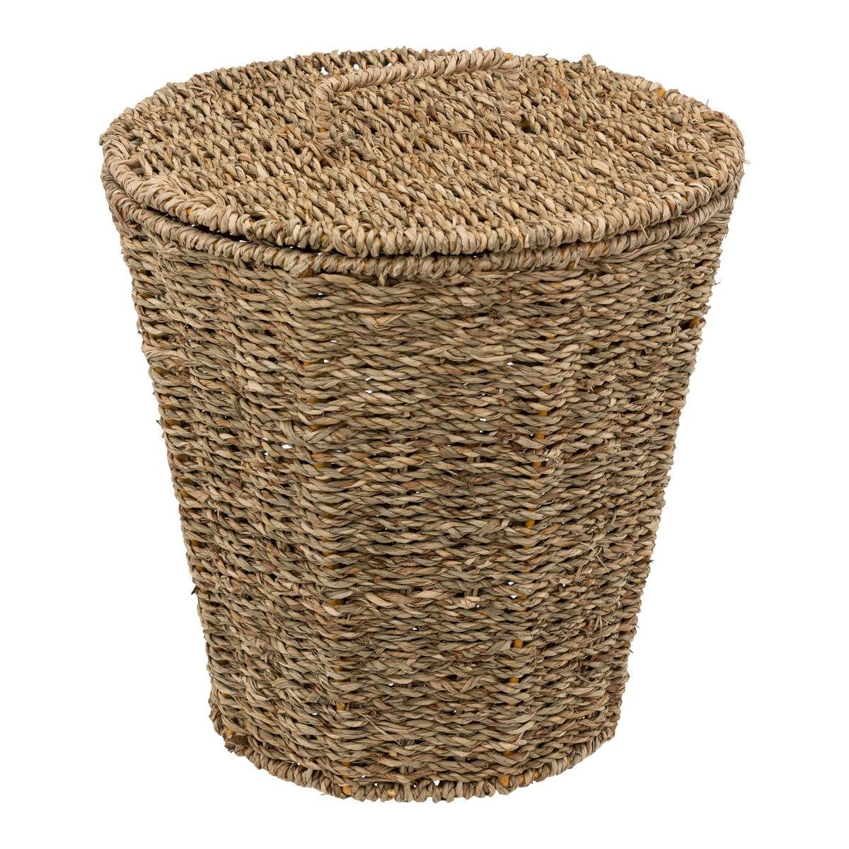TEMU Pattumiera ly Reed da 9 litri, 26x26x26 cm, design naturale ed elegante