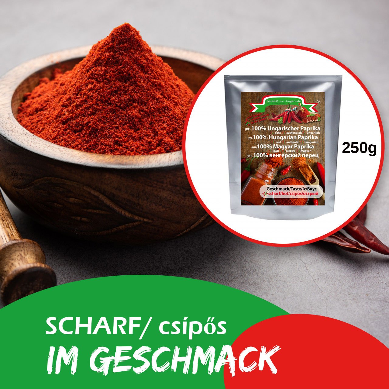 Image of Hungarian Paprika 250g Store Brand - Delicacies-from-hungary.de - Spicy