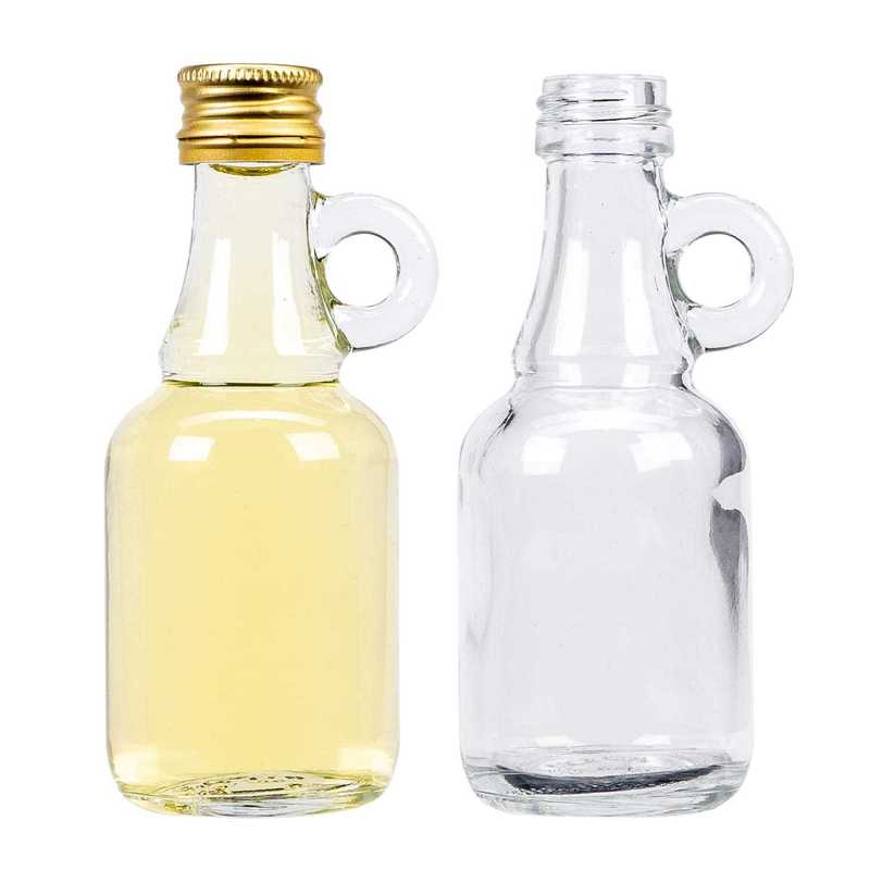 TEMU Lot de 50 mini bouteilles en verre GALONIK 40 ml pour huile, vinaigre, vodka, lait - Petites bouteilles de 40 ml pour alcool, échantillons,