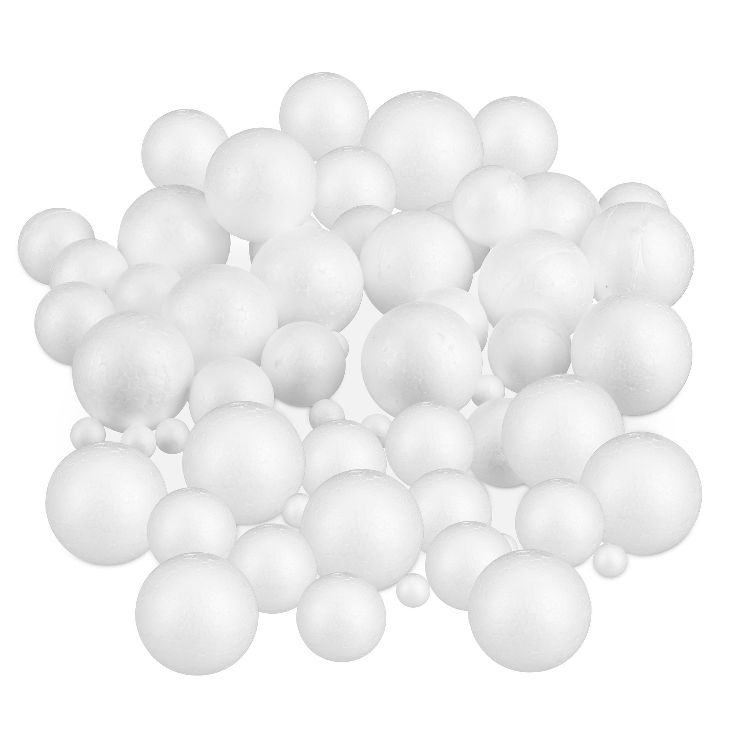 Image of 72x White Styrofoam Balls