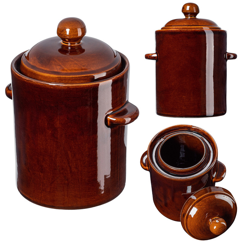 Kadax Fermentation Pot With Collar 10l For Cabbage, Crock For Pickles