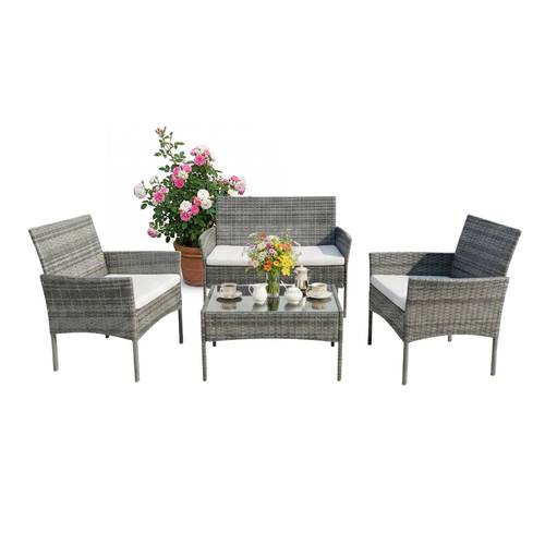 4 piece set in grey