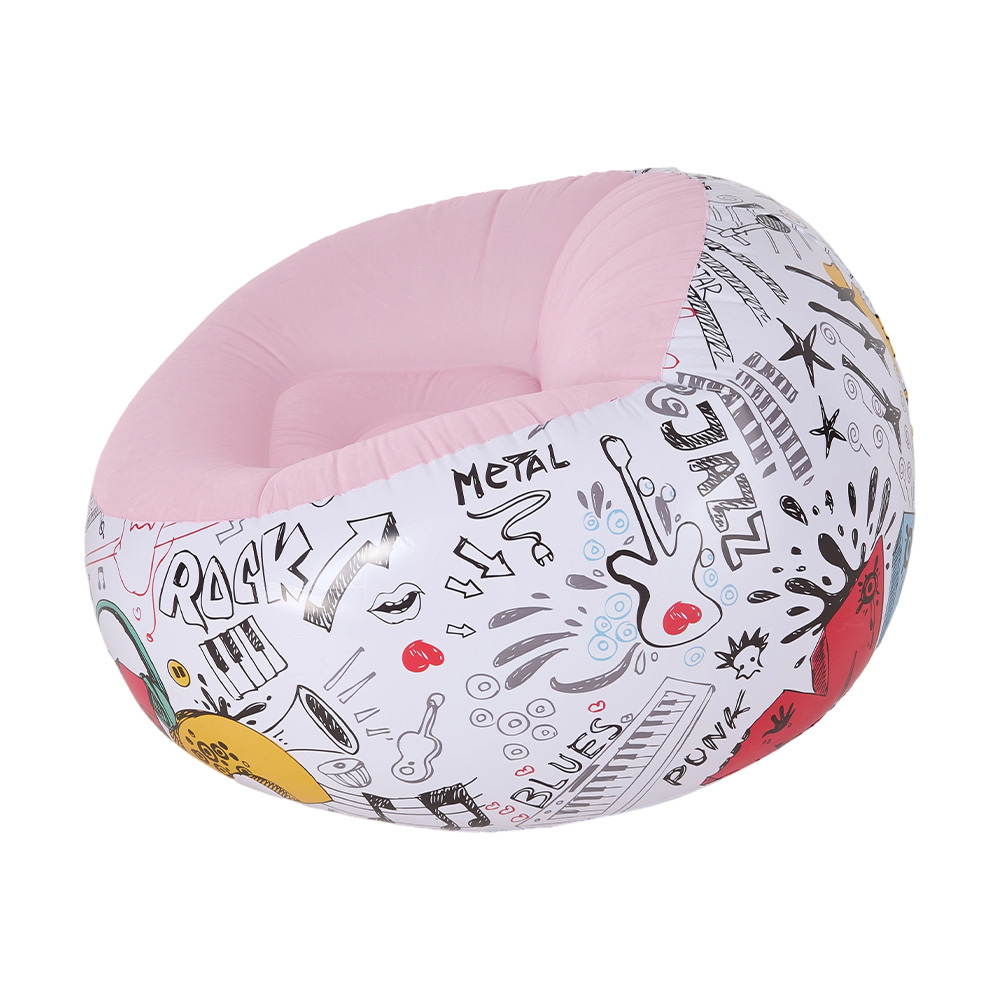 Multicoloured Inflatable Sofa with Manual Air Pump