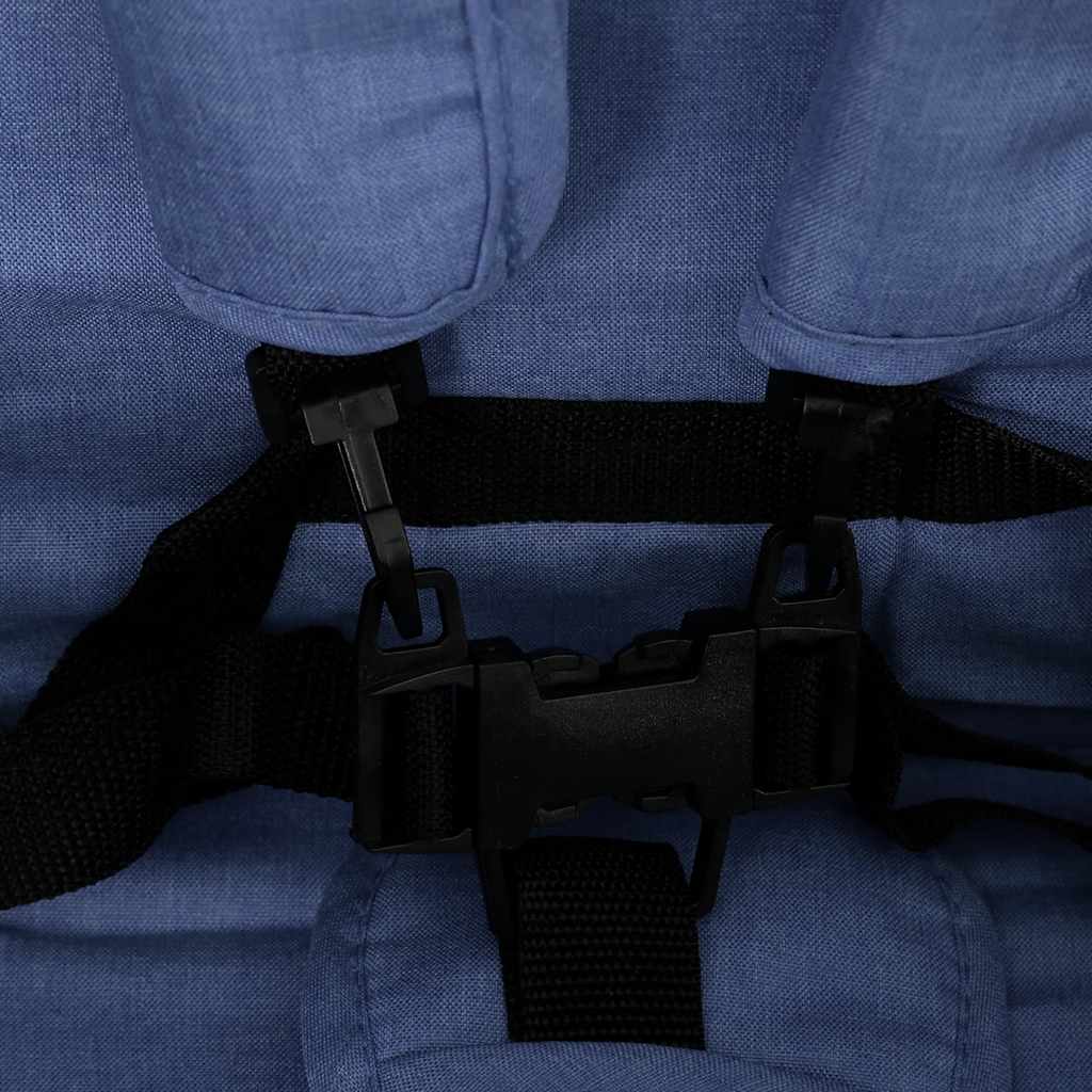 Marineblauwe Stalen Dubbele Wandelwagen – Tweelingwagen, Opvouwbare Wandelwagen, Lichtgewicht Babywagen, Babyaccessoires, Kinderveiligheid