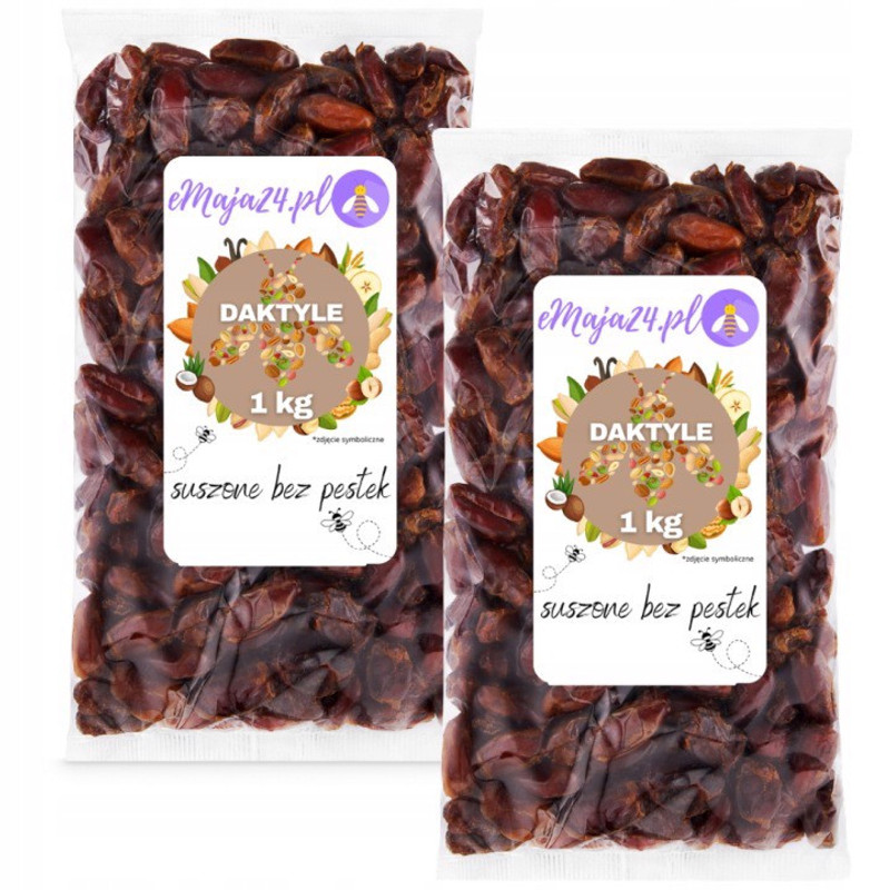 Emaja24 Dried Seedless Dates 1kg X 2 Pieces