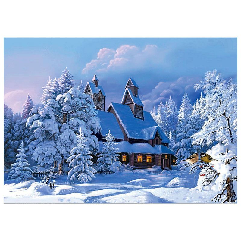 Diamond Mosaic Embroidery 30x40 "winter" – Cottage From The Flamingo Line
