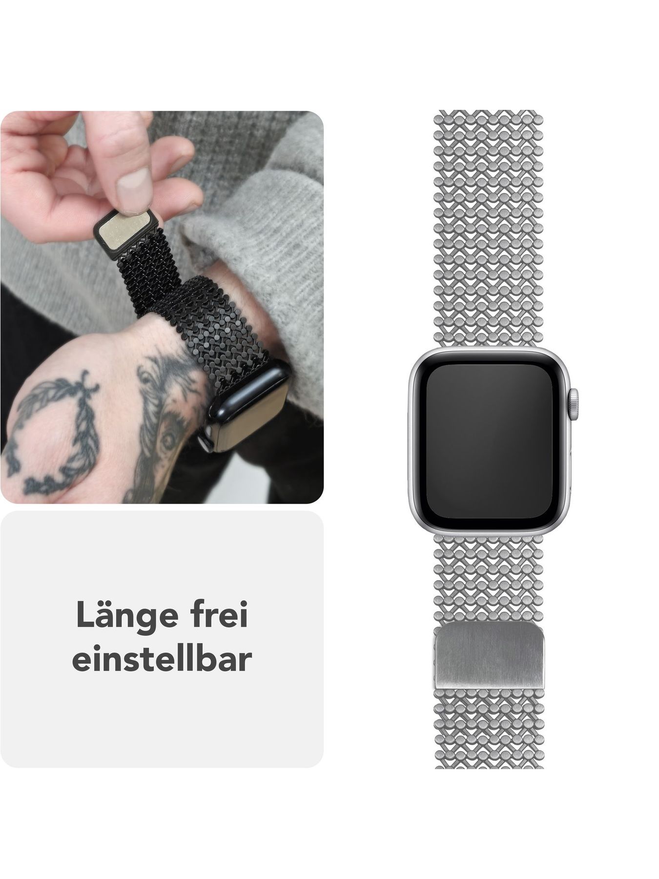 NALIA Alvia Mesh Loop Armband for Apple Watch Ultra/Se/10/9/8/7/6/5/4/3/2/1, Case Size 42/44/45/46/49Mm, Breathable Magnetic Stainless Steel Replacement Strap