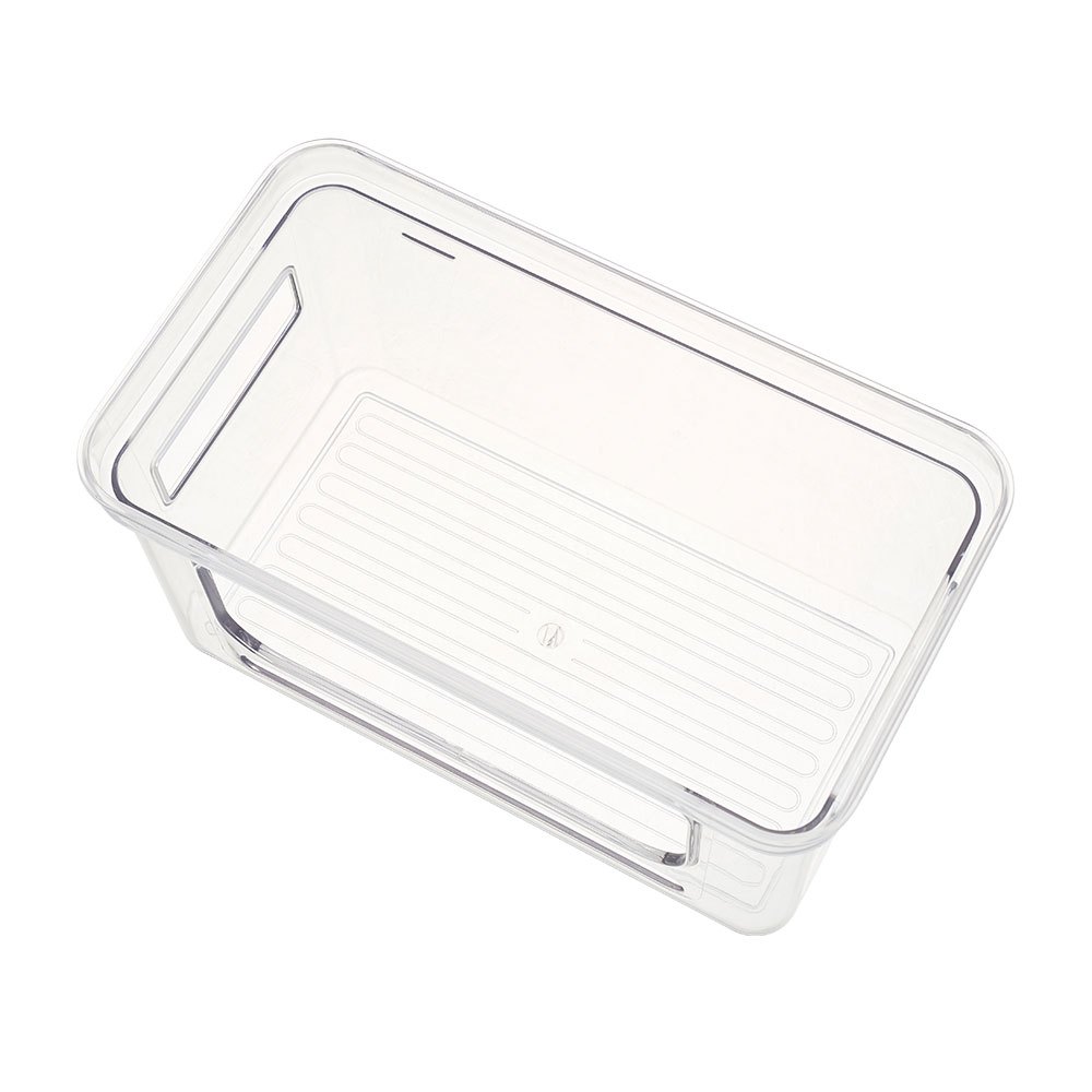 Clear Rectangular Storage Box with Bamboo Lid, 1/3pcs