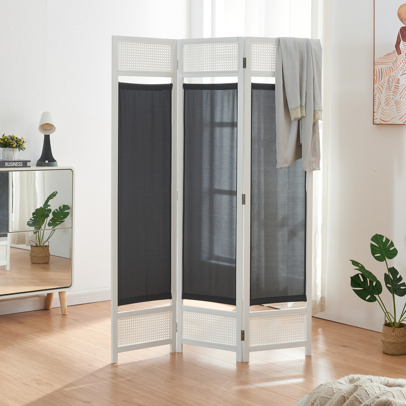 Room Divider Dorotea Screen White/dark Grey