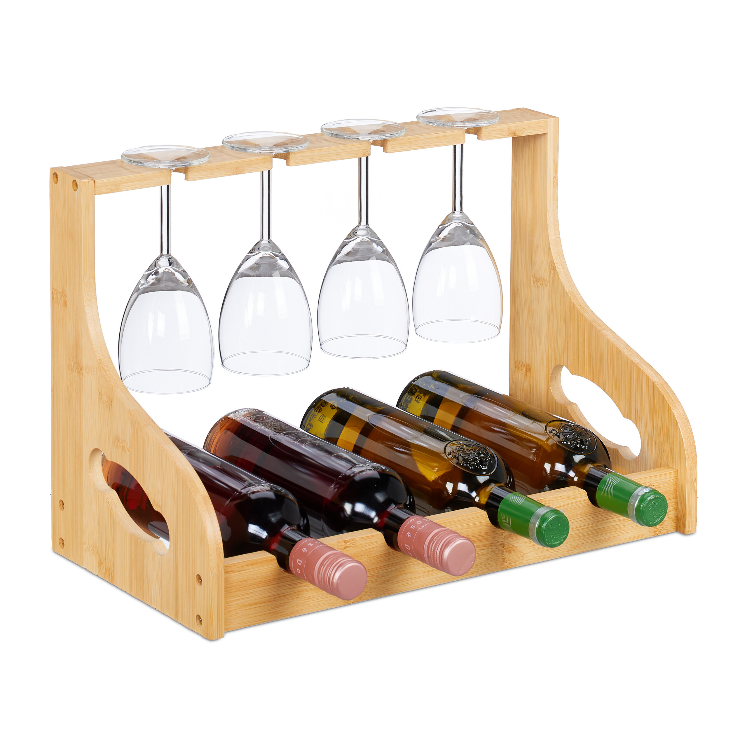Wine Rack In Natural - (w)44.5 X (h)30 X (d)23.5 Cm