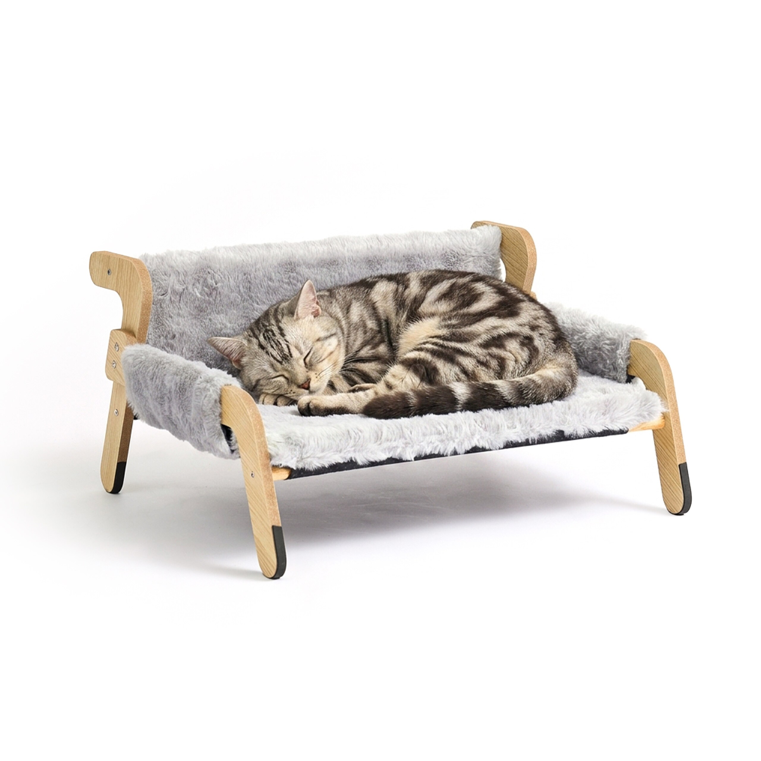 Image of Cat Bed In Grey/ Natural - (w)53 X (h)28.5 X (d)45.5 Cm
