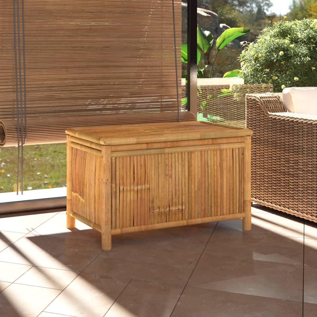Image of Vidaxl Garden Storage Bench Storage Box Garden Box Cushion Box Bamboo