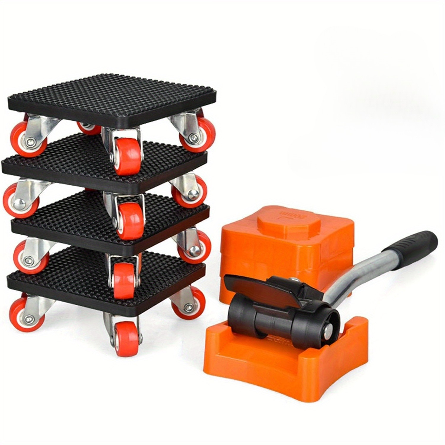 TEMU 4pcs Furniture Moving Wheels With 1 , Furniture Movers For Heavy Items, Furniture Lifter Sliders Tool Set, 360° Rotation Roller Furniture Dolly,