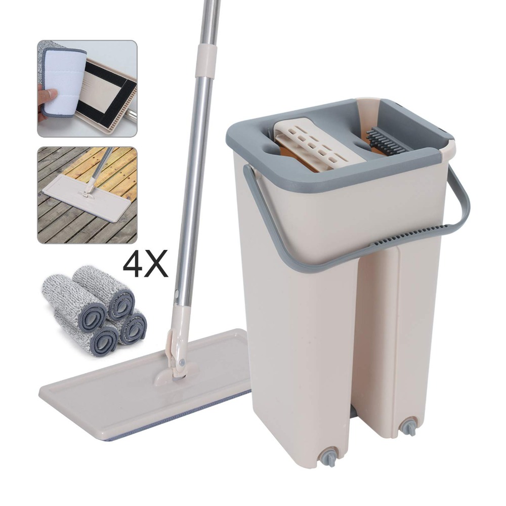 360 flat squeeze microfiber mop and bucket set floor mop and   set mop home floor tiles cleaning wet dry cleaning buckets for floor cleaning details 1