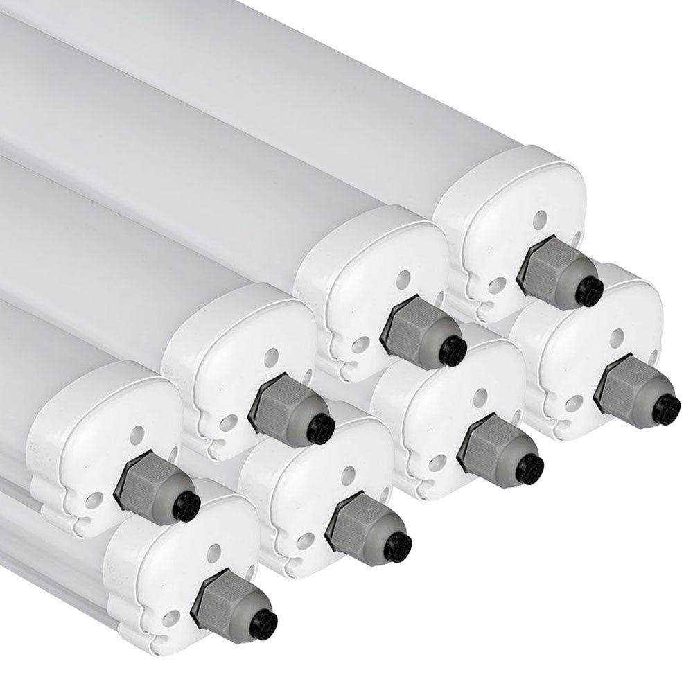 Image of Moisture-proof Led Ceiling Light 120cm Bathroom Light, 2880lm Cold White 6400k Ip65 Suitable For And Wet Rooms, 8pcs Set