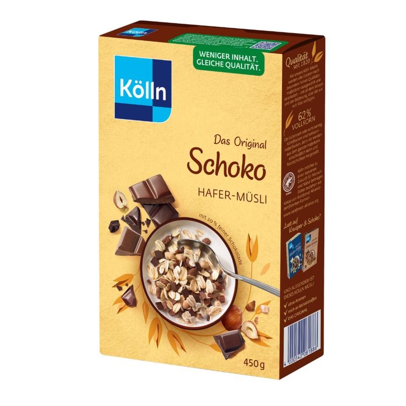 8 Times Kölln The Original Chocolate Oat Muesli 450g (8x450g)