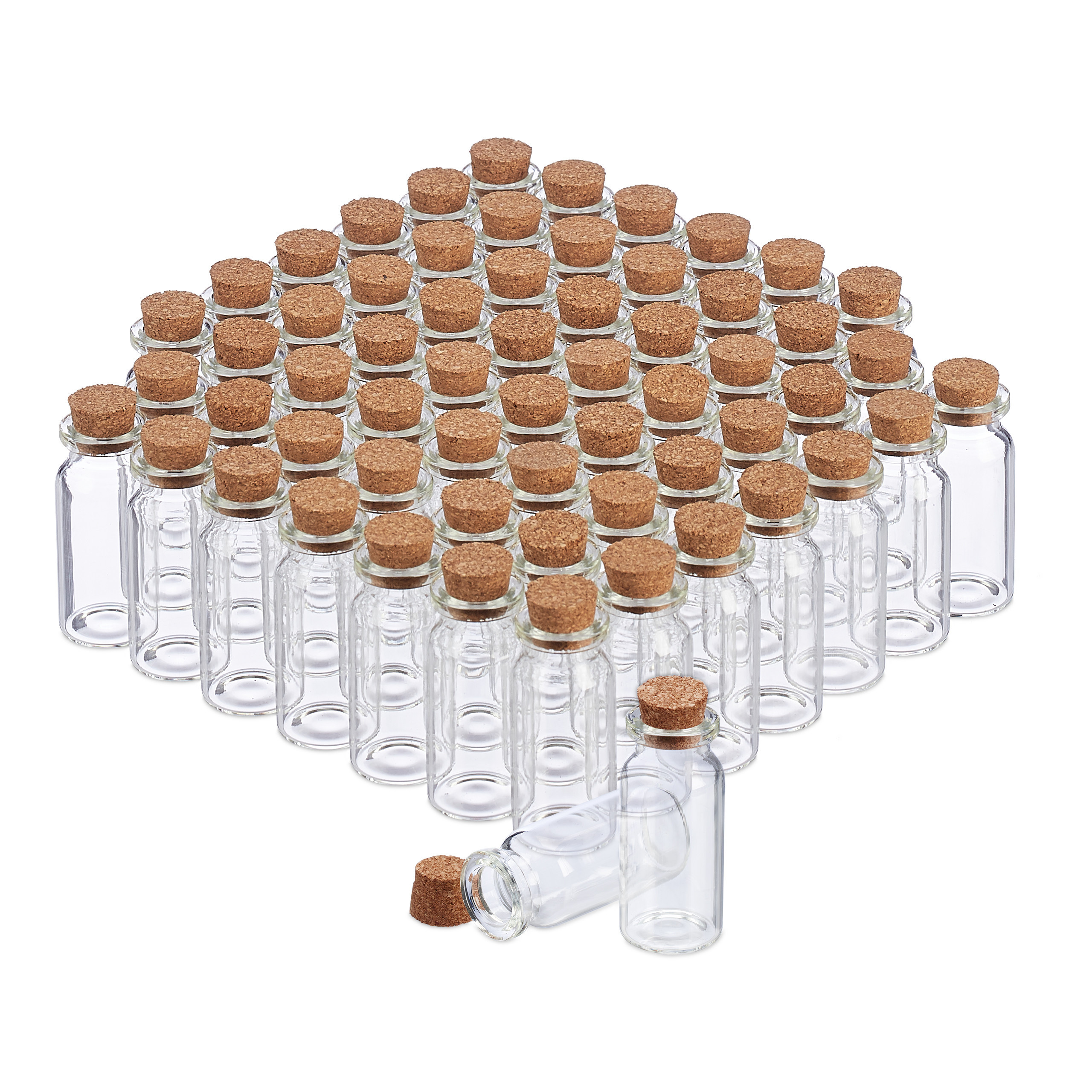 120x Transparent Glass Bottles