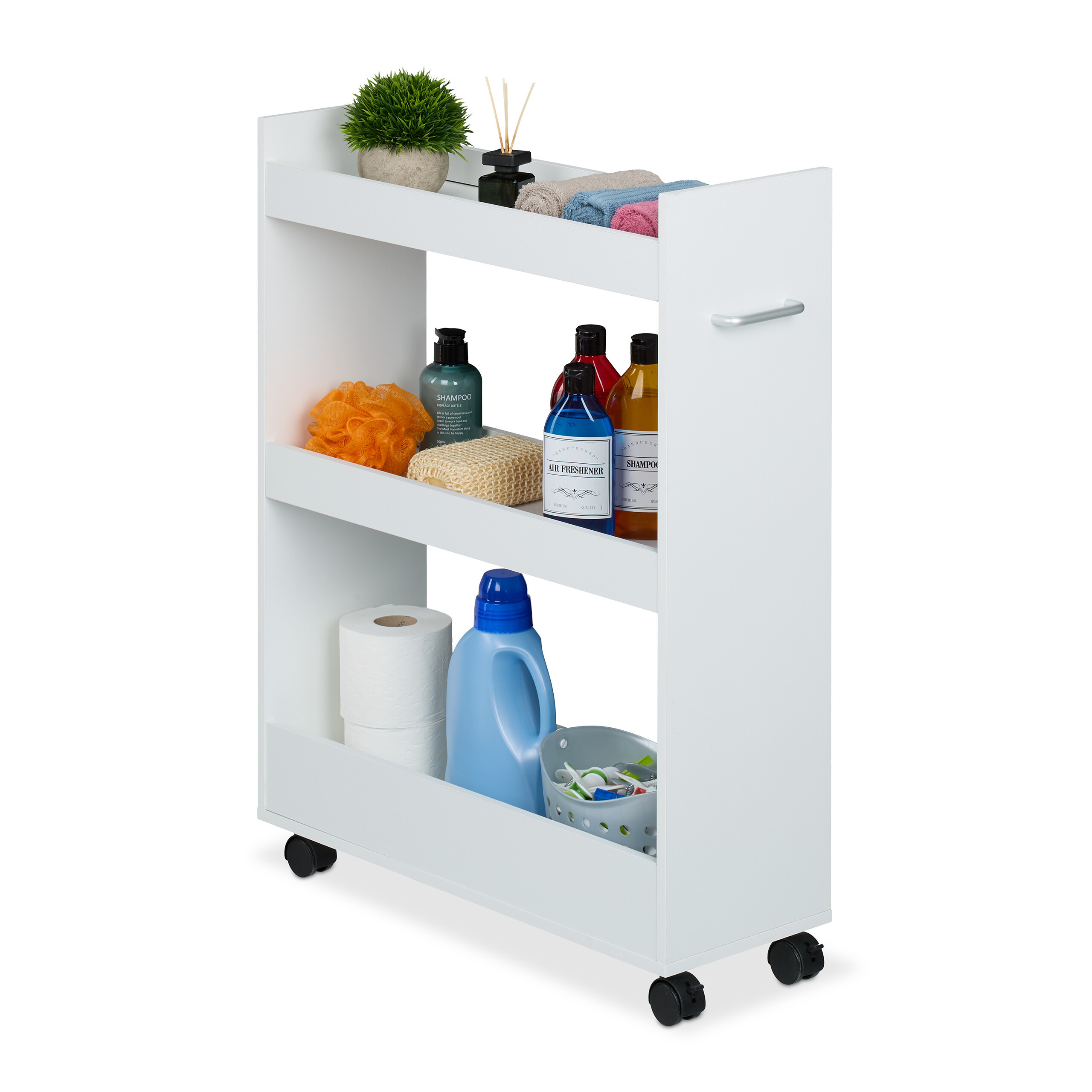 Niche Cars In White - (w)21.5 X (h)78 X (d)63 Cm