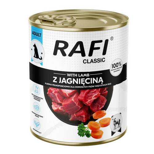 full portion karma for dogs rafi classic with lamb 800g