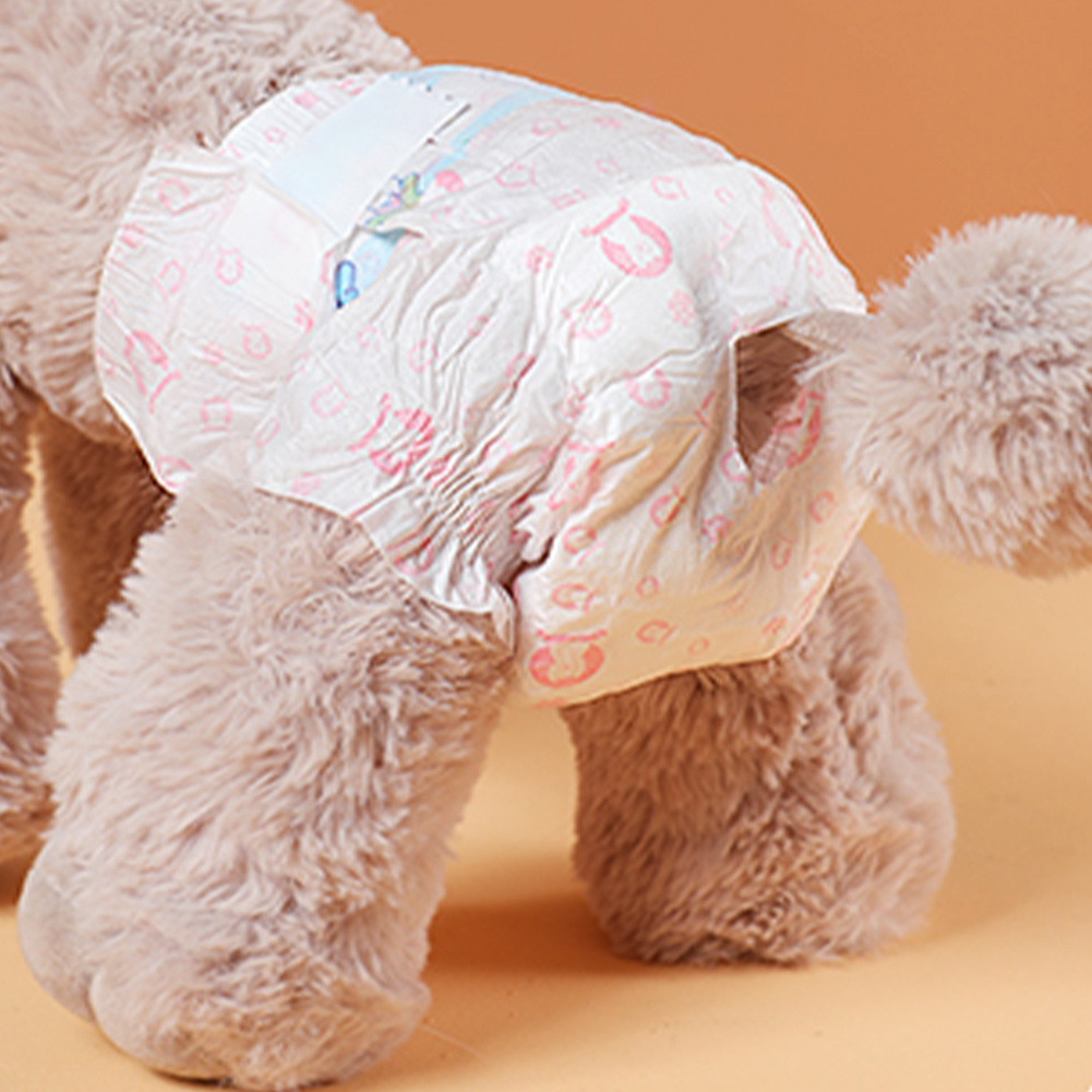 TEMU Pet Soft Dog Nappies Female Disposable Dog Pants Adjustable Female Disposable Dog Diapers For Girl Dogs Heat Incontinence Xs-size 10pcs