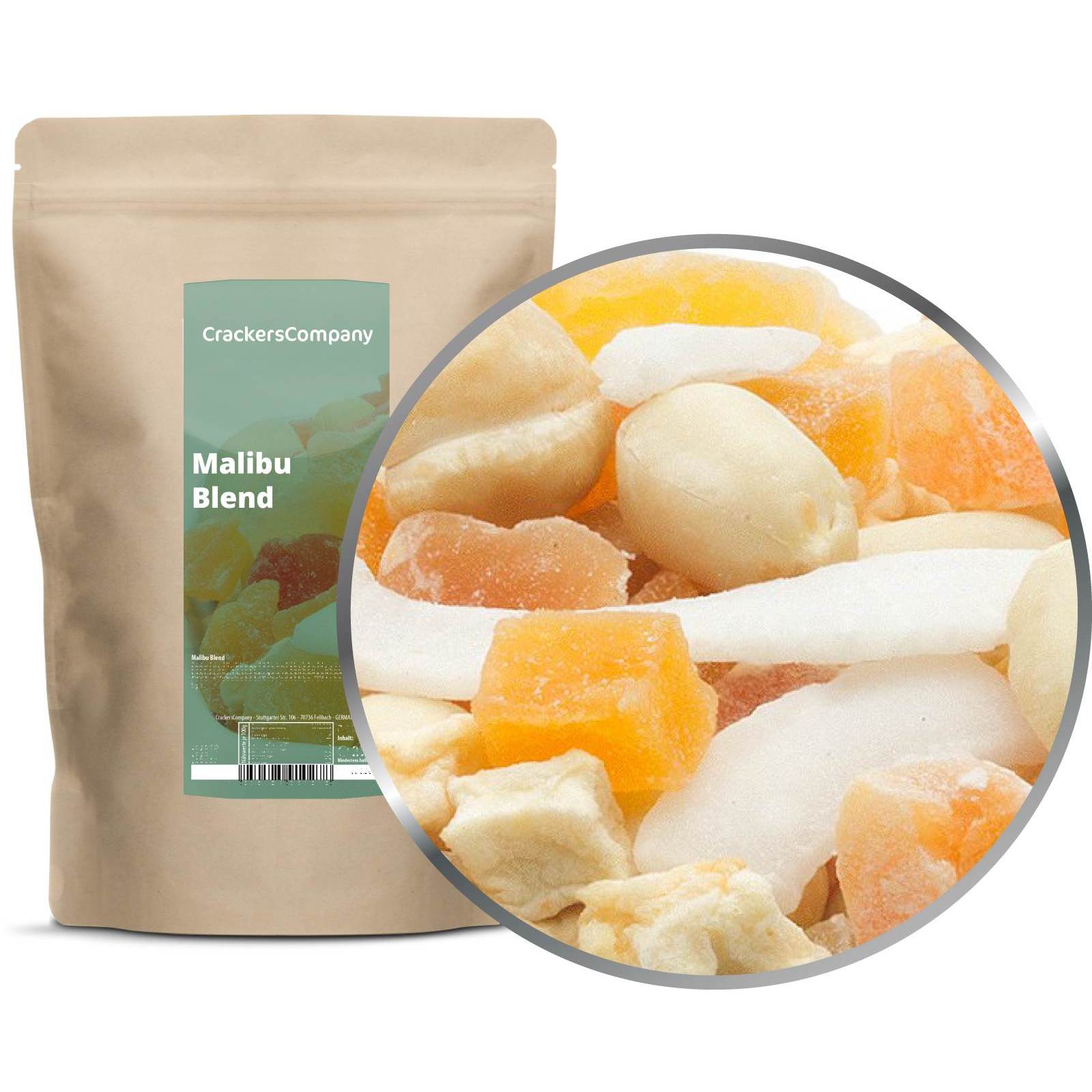 Malibu Mix - Nut Kernel Mix With Candied Fruit Cubes - From Crackerscompany