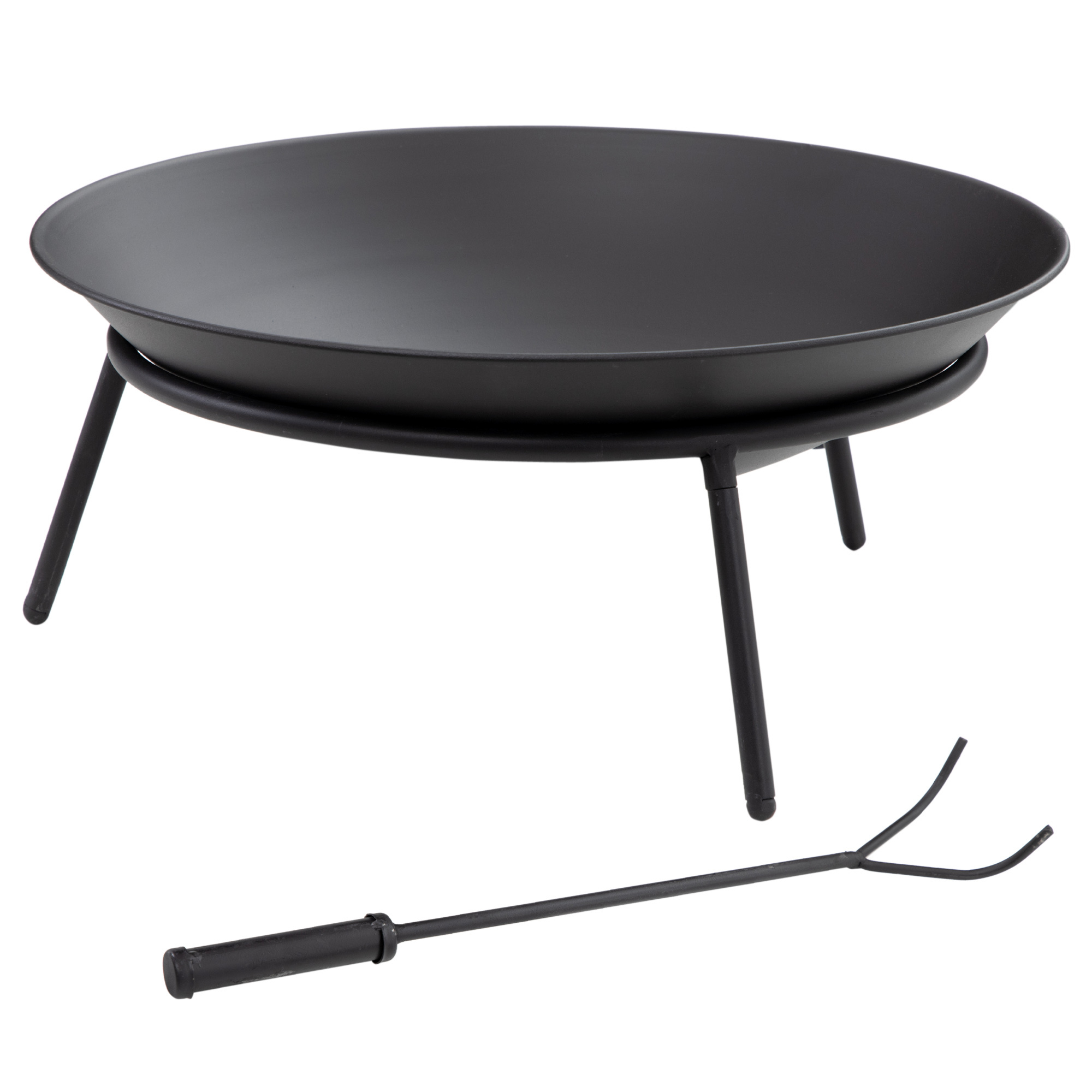 Image of Round Outdoor Fire Pit Wood Grill Kettle Ø47x21 Cm, , Easy To Transport, Simple Operation, A Warm And Cozy Outdoor Atmosphere With Family