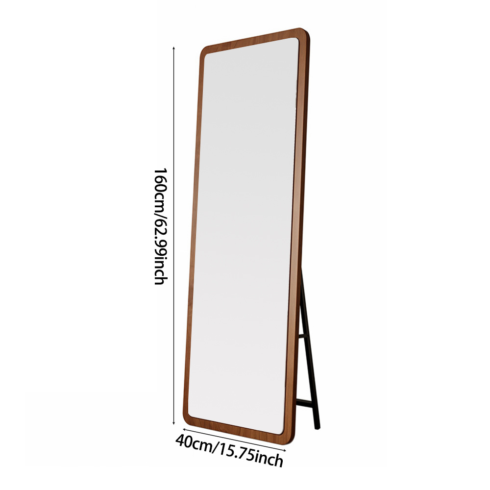 160cm x 40cm Wooden Backboard Wall Mirror