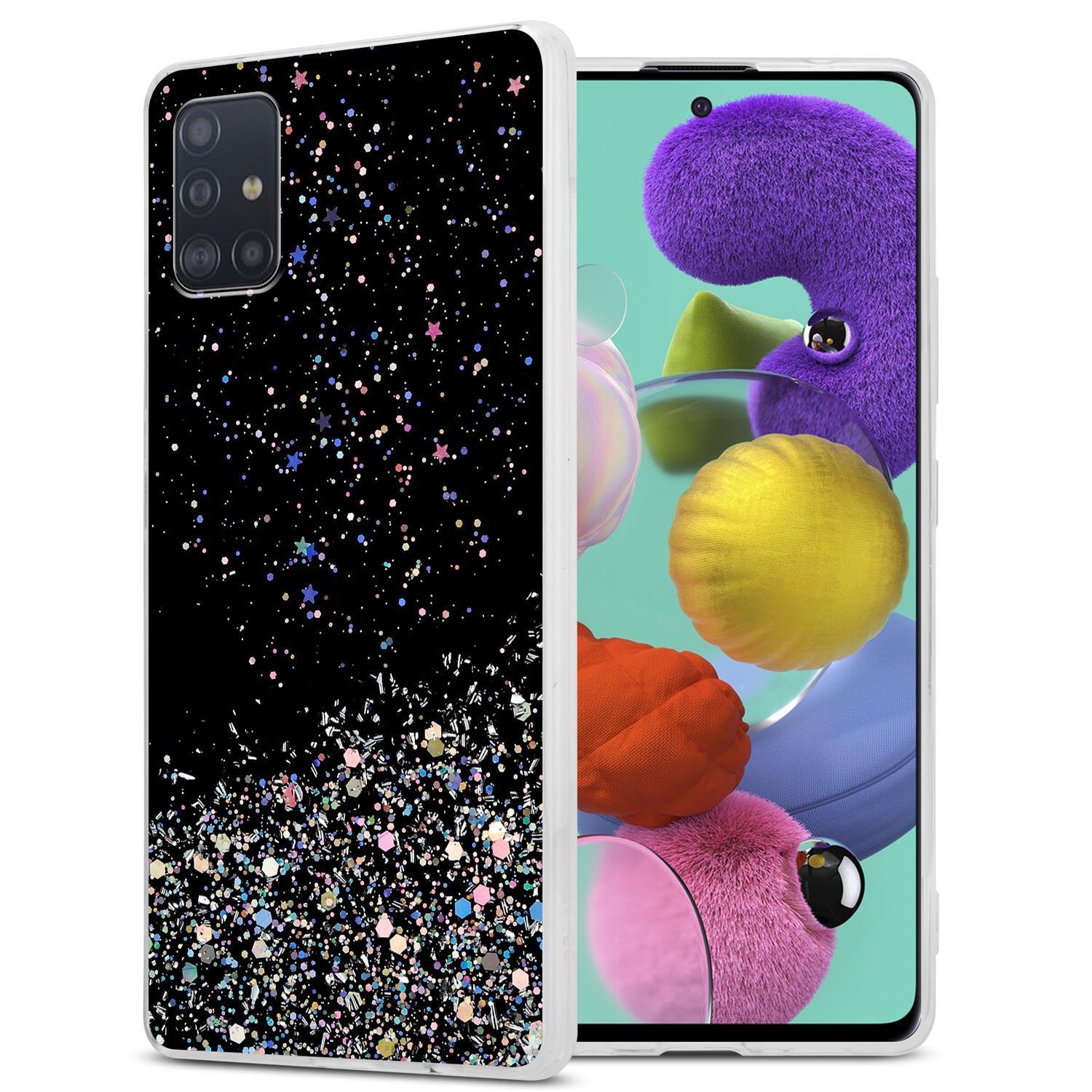Image of Case Compatible For Galaxy A51 4g / M40s Protective Of Flexible Tpu Silicone With Sparkling Glitter Case Cover Phone Case