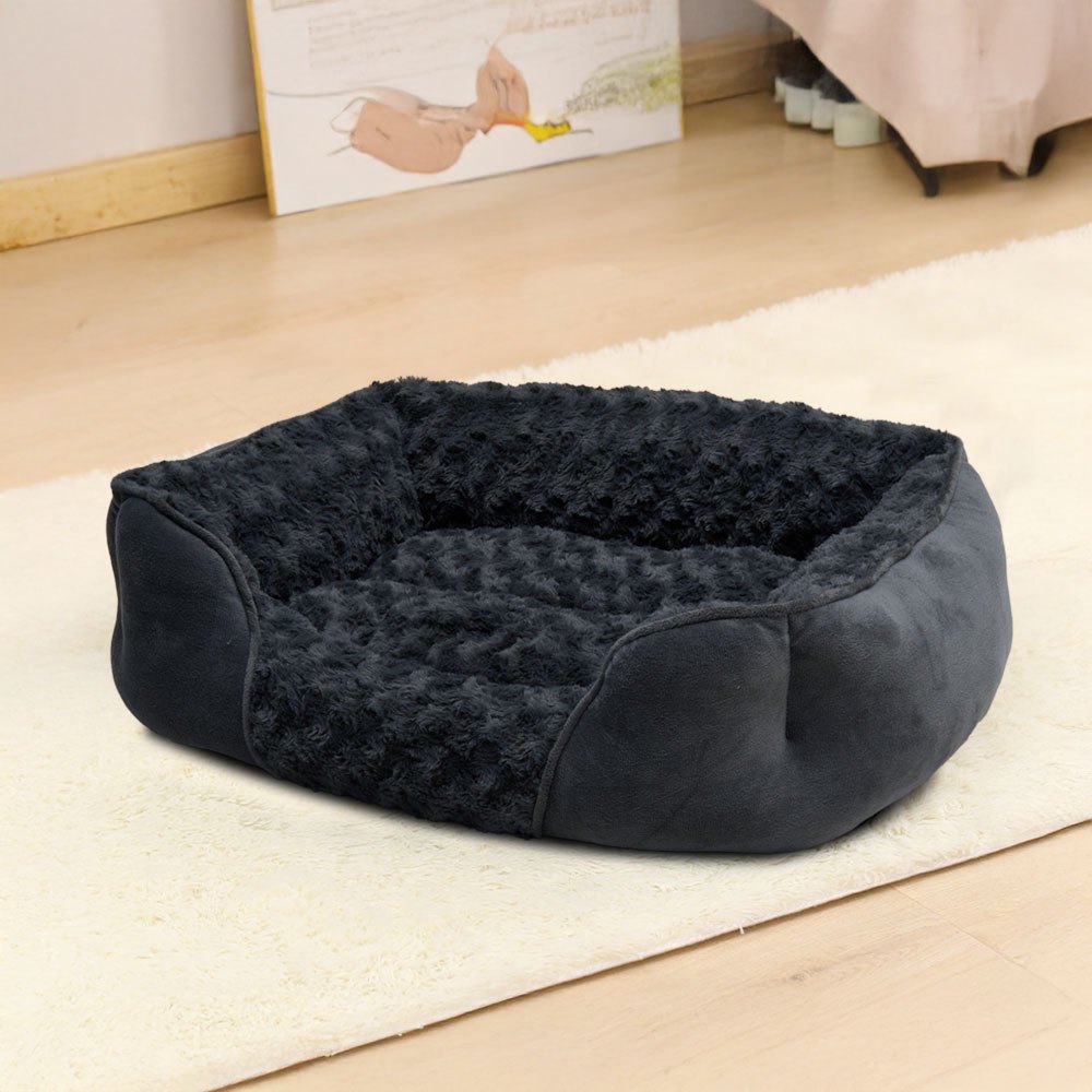 TEMU Dog Sofa Pet Bed, Washable Super Beds Orthopedic Dog Bed With Anti-slip Bottom, Rectangle Cat Bed For Dogs, Cats, Kittens And Puppies, Gray