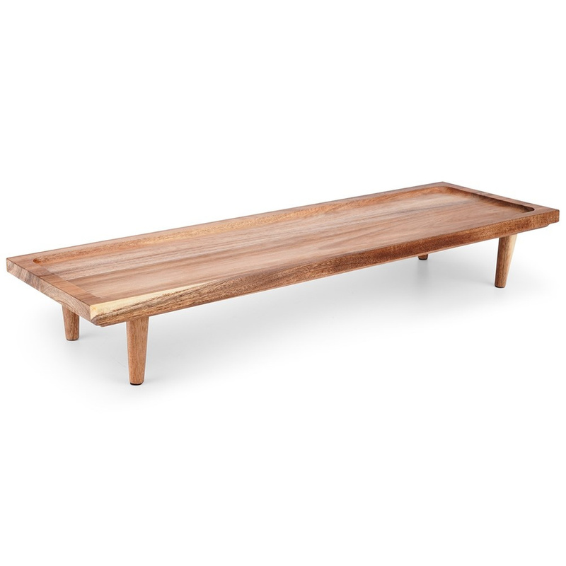 Wooden Serving Table On Legs 55x18 Cm