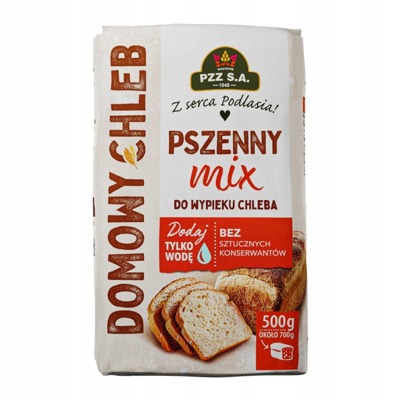 Image of Pzz Wheat Bread Mix For Homemade Baking, Wheat Mix, 500 G