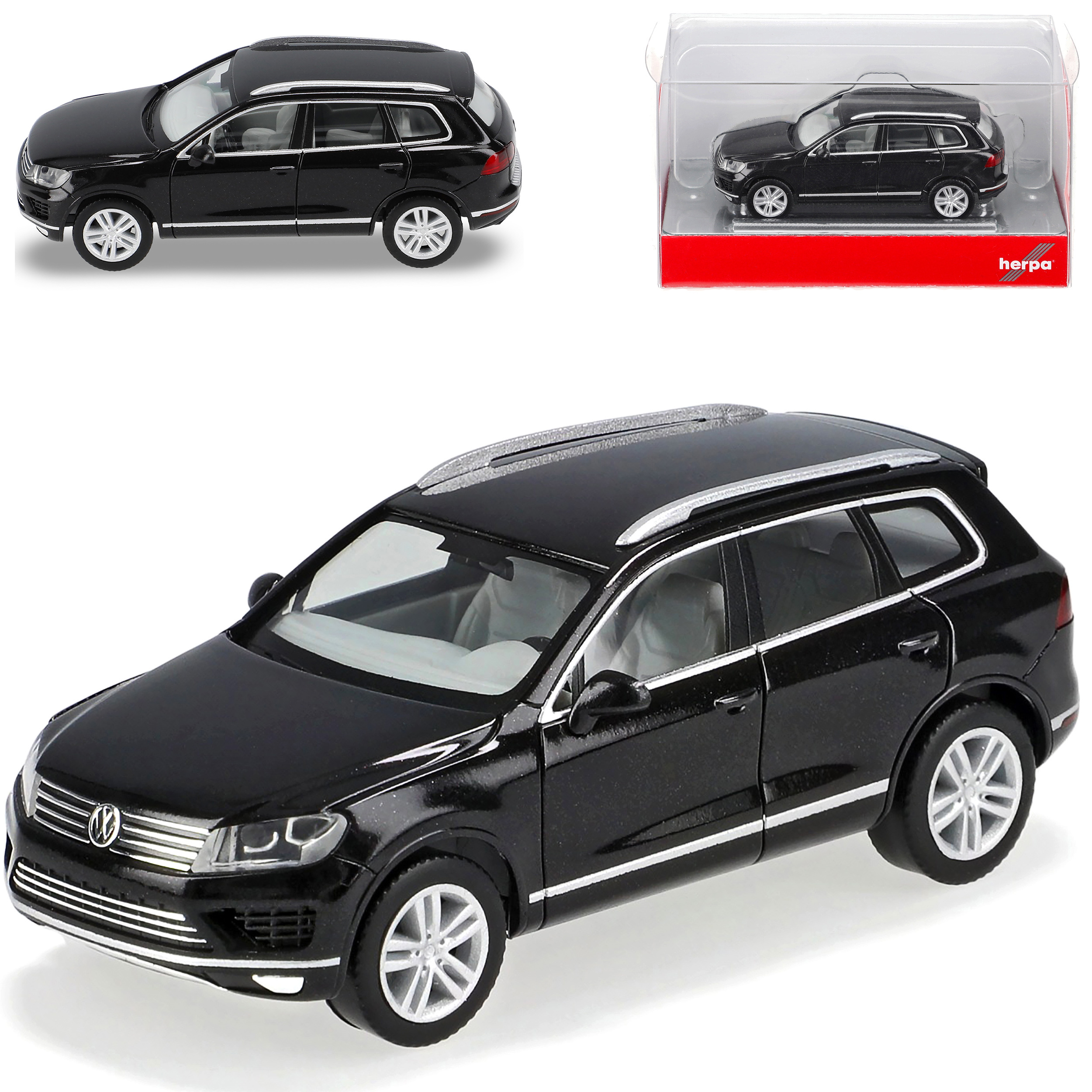 Vw Ii Black Metallic Model 2010-2018 Version From Facelift 2014 H0 1/87 Model Car