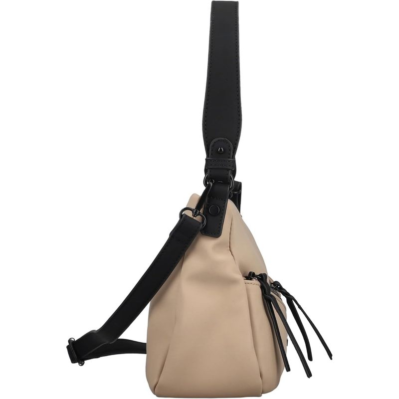 Chic Beige Shoulder Bag for Women, Durable Synthetic Material, Secure Zipper Closure, Versatile Everyday Handbag, Stylish Accessory