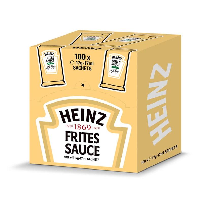 Image of Heinz Fries Sauce Sachets - 100 X 17 Ml, Individual Portion Sizes, Long Shelf Life, Perfect For Gastronomy And On-the-go