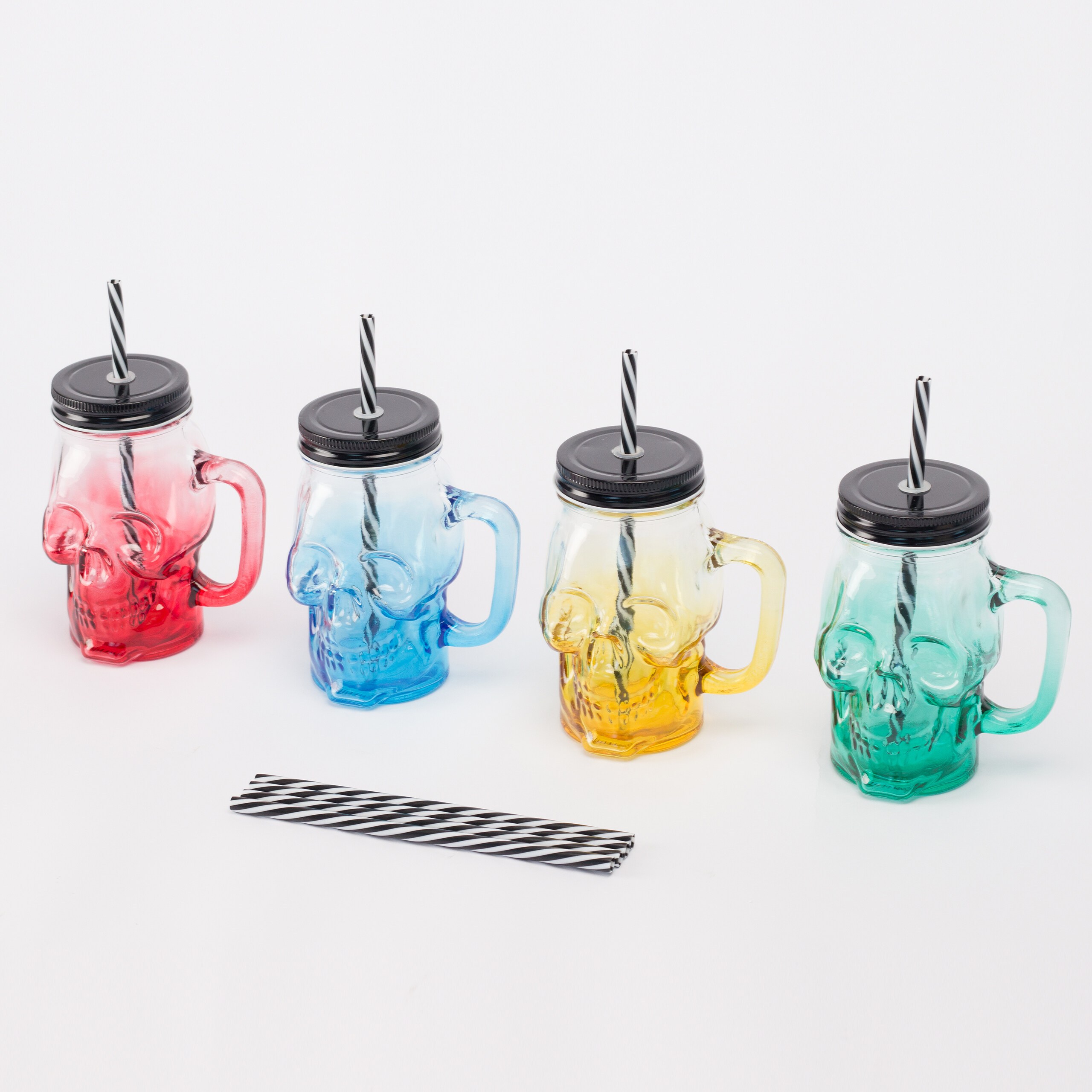 Image of 4 X "" Drinking Glasses In Assorted Colors - 500 Ml