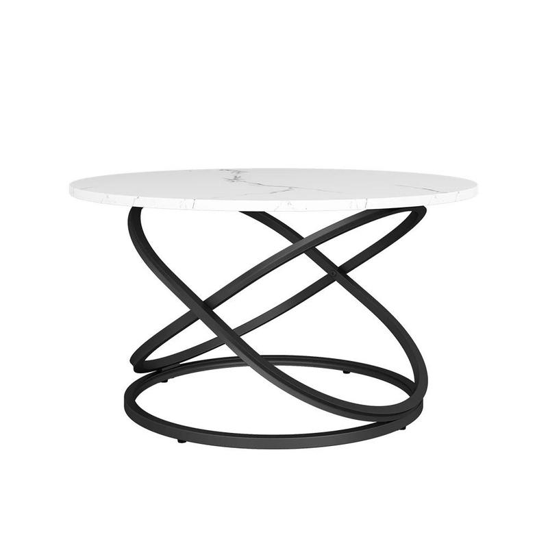 Image of Calgary White Coffee Table 79.5 X 46 Cm With Large Work Surface Living Room Table Side Table End Table Sofa Table Chipboard, 16 Mm