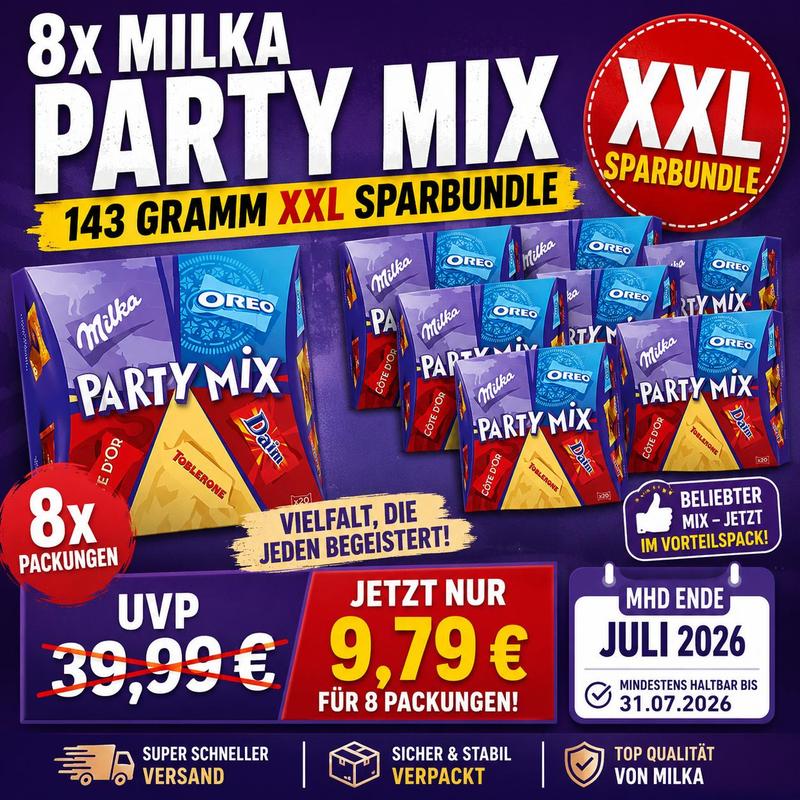 Image of 8x 143g Milka Party Mix Bundle Best Before Date Goods
