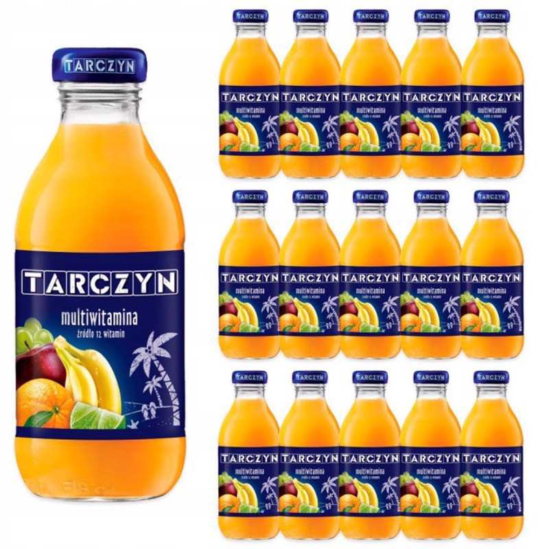 Tarczyn Multi-fruit Vitamin Drink With 12 Vitamins, 300 Ml X 15 Pieces