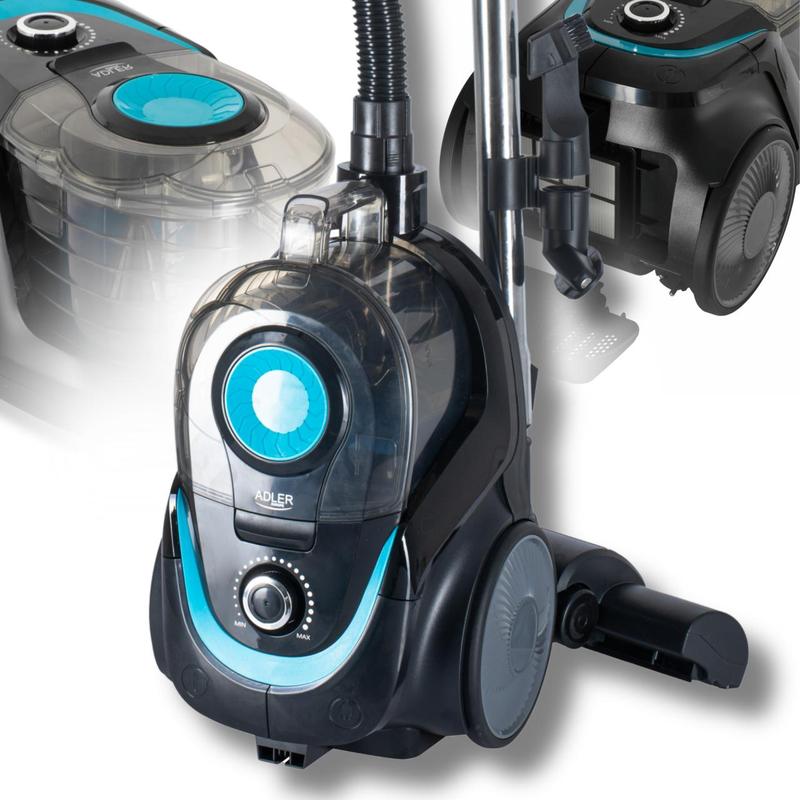 Image of Powerful Cyclone Vacuum Cleaner With A Of 17500 Pa And An 80w Motor Guarantees Perfect Cleaning Of Surface, Triple Filtration, And An Anti-allergic Washable Hepa Filter.