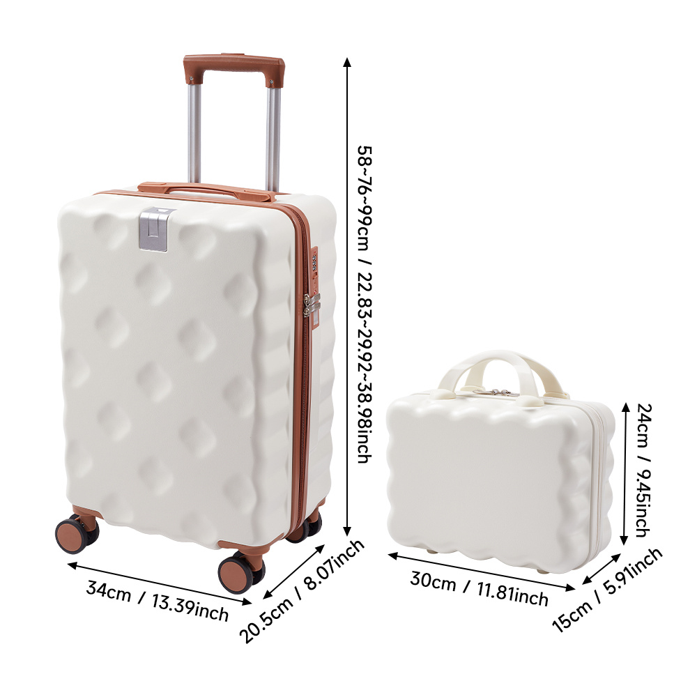 Hard Shell 2-Piece Luggage Set with TSA Lock