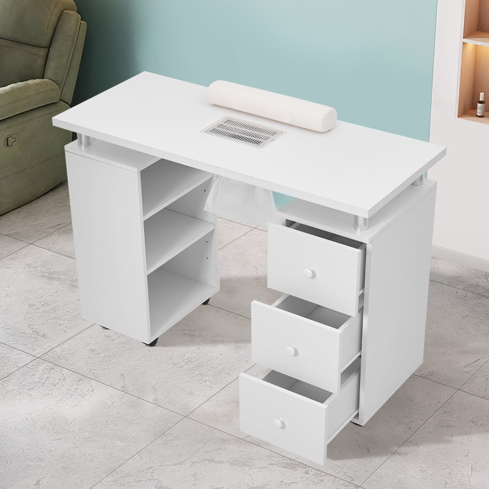 Professional Mobile Manicure Table with Storage Cabinet