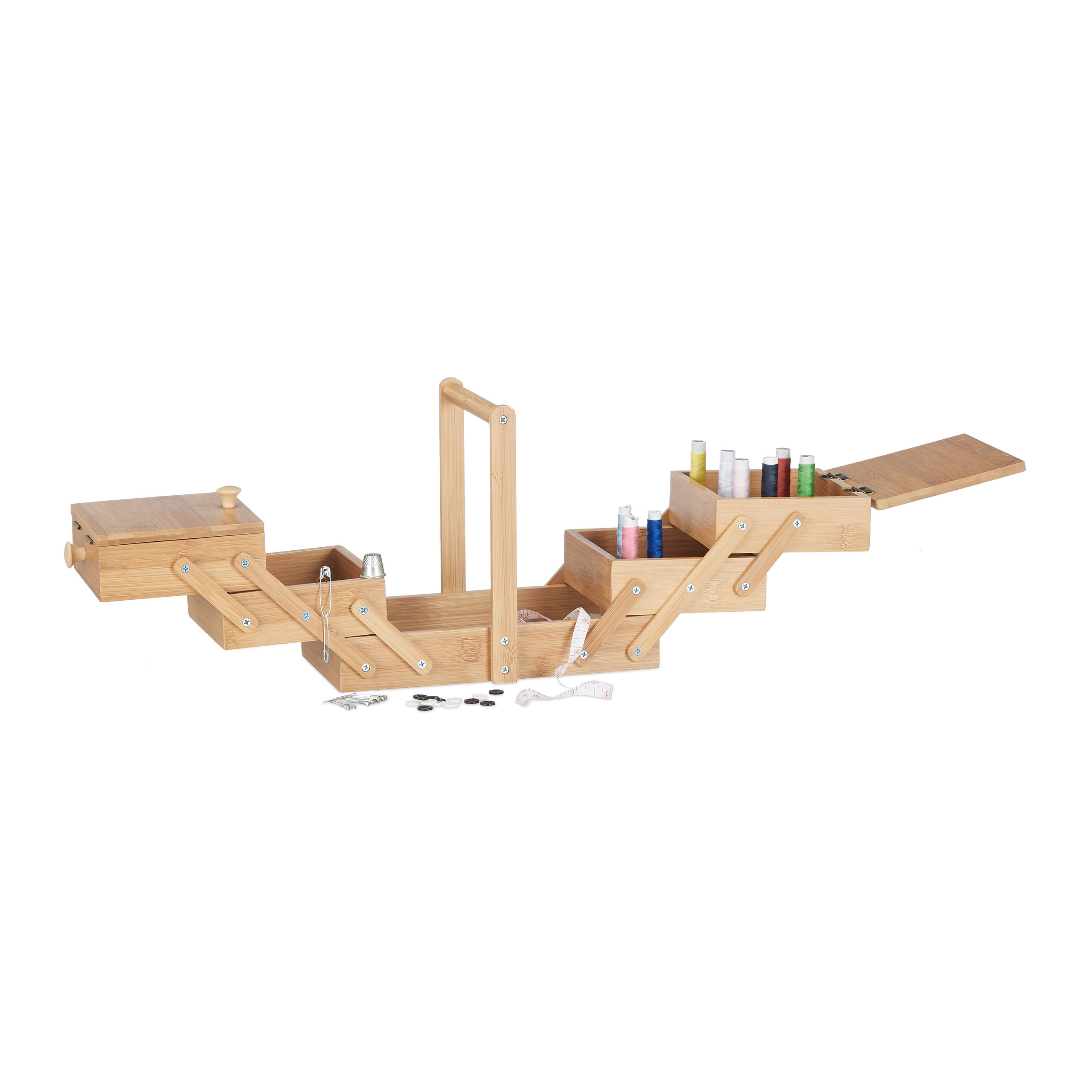 E-shop Nähkästchen in Natur - (B)24x (H)20 x (T)13.5 cm