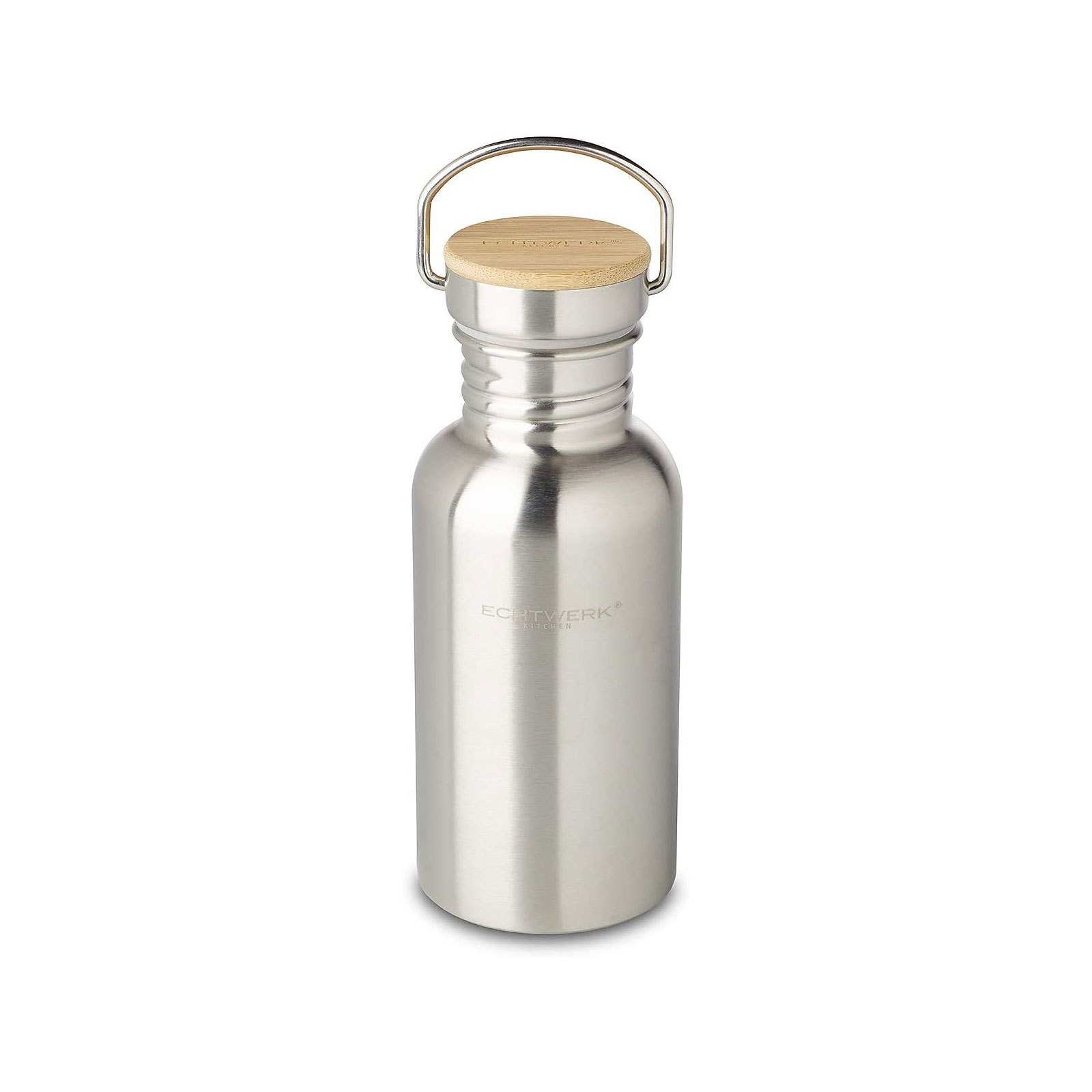 TEMU Real Work Practical Drinking Bottle, Water Bottle, Sports Bottle, Made Of High-quality Stainless Steel, With Bamboo Lid, For Outdoor Activities,